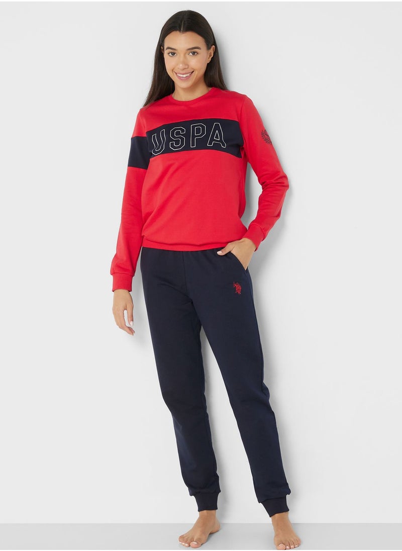 U.S. Polo Assn. - High Waist Logo Pyjama Set - Image 1