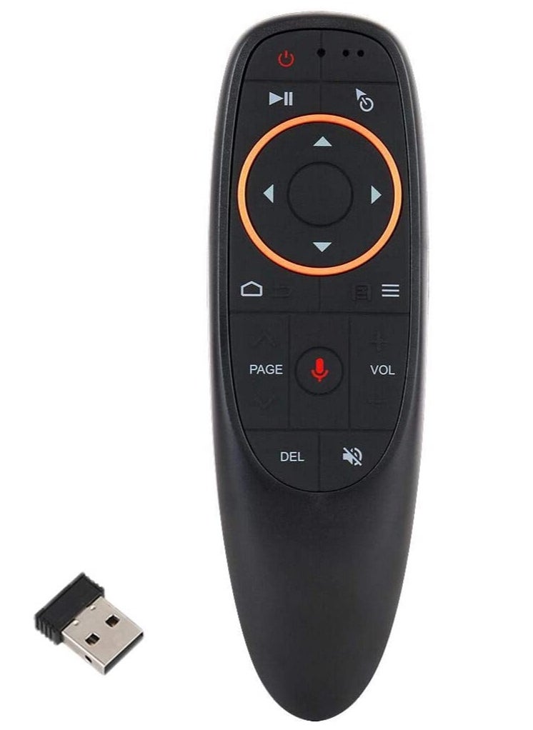 ELTRAZONE - Remote Air Mouse Remote, 2.4G RF Wireless Remote Control with 6 Axis Gyroscope and IR Learning, Air Fly Mouse with Voice Input for Android TV Box/PC/Smart TV/HTPC/Projector - Image 1