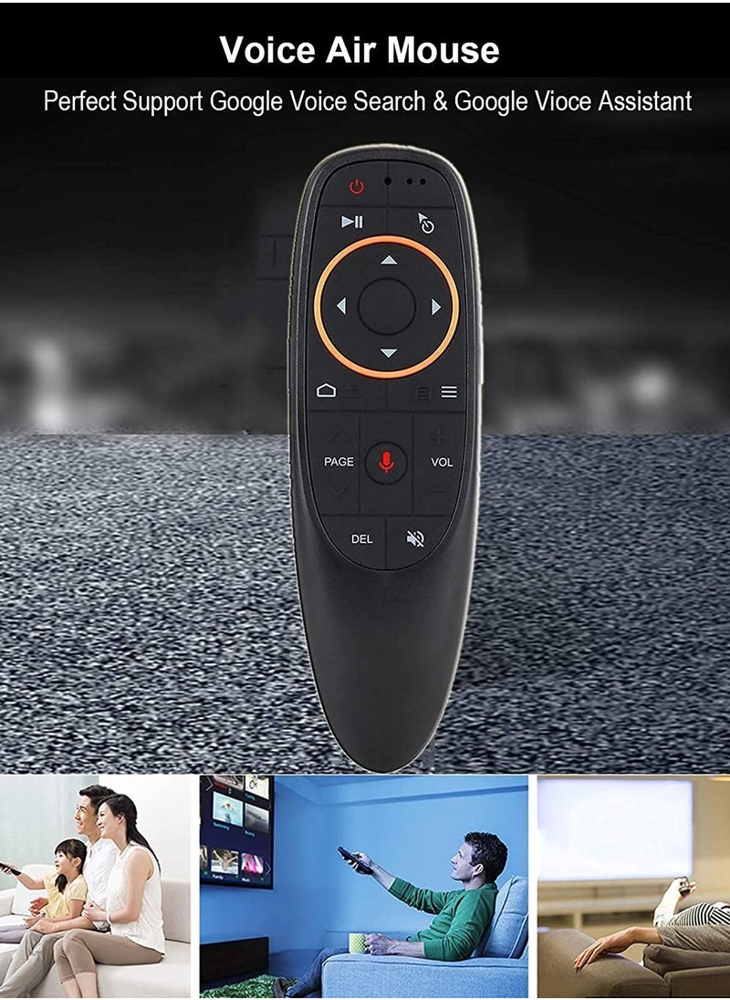 ELTRAZONE - Remote Air Mouse Remote, 2.4G RF Wireless Remote Control with 6 Axis Gyroscope and IR Learning, Air Fly Mouse with Voice Input for Android TV Box/PC/Smart TV/HTPC/Projector - Image 1