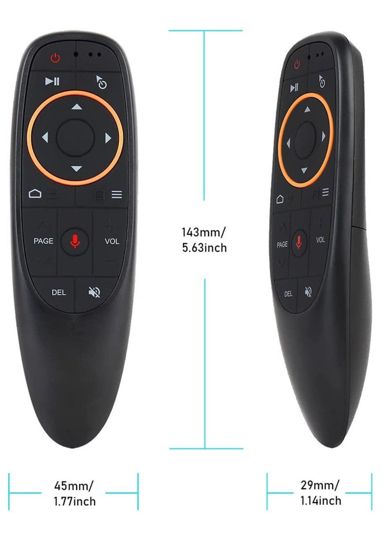 ELTRAZONE - Remote Air Mouse Remote, 2.4G RF Wireless Remote Control with 6 Axis Gyroscope and IR Learning, Air Fly Mouse with Voice Input for Android TV Box/PC/Smart TV/HTPC/Projector - Image 1