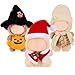 Simgoing 3 Sets 17cm Doll Clothes Outfits Dolls Costume Hat Sweater Accessories for Christmas Winter Halloween Holiday Party Favors Decoration Gifts - Image 3
