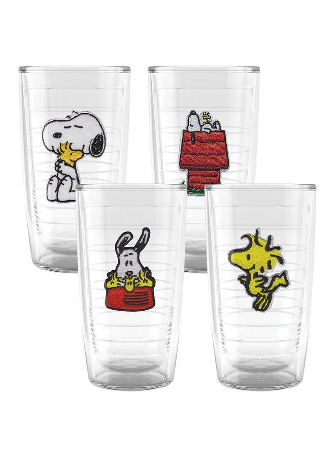 TERVIS Tervis Peanuts Best Buddies Collection Snoopy Woodstock House Made in USA Double Walled Insulated Tumbler Travel Cup Keeps Drinks Cold & Hot, 16oz 4pk, Assorted - Image 1