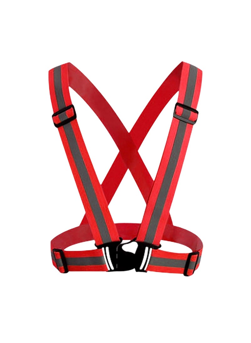 Huitich High-Visibility Reflective Safety Belt Set – Red (Belt, Waist Belt & Jacket)  - Image 1