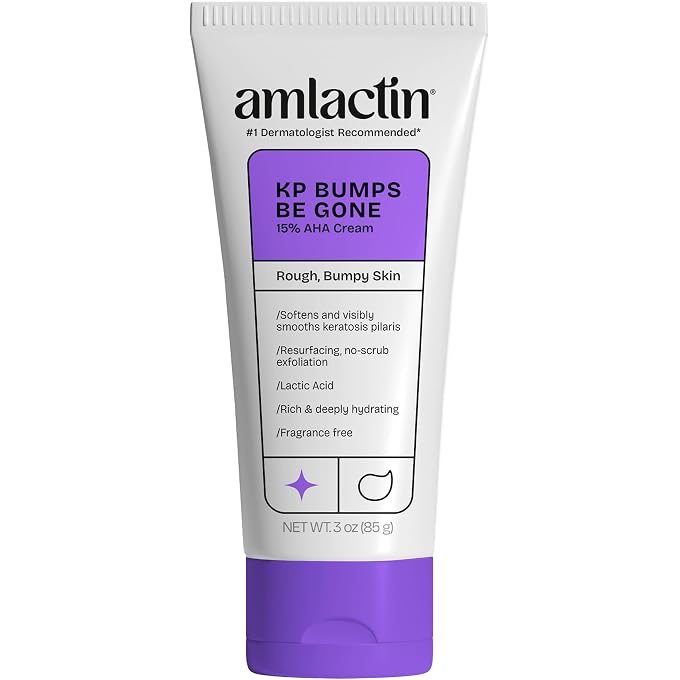 AmLactin KP Bumps Be Gone - 3 oz Keratosis Pilaris Moisturizing Cream with 15% Lactic Acid - Exfoliator and Moisturizer for Dry, Rough and Bumpy Skin (Packaging May Vary) - Image 1