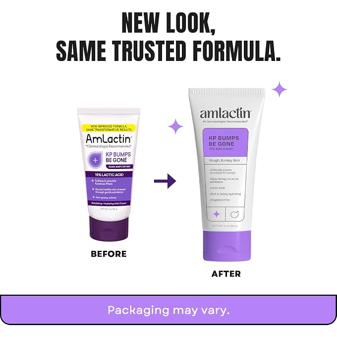 AmLactin KP Bumps Be Gone - 3 oz Keratosis Pilaris Moisturizing Cream with 15% Lactic Acid - Exfoliator and Moisturizer for Dry, Rough and Bumpy Skin (Packaging May Vary) - Image 2