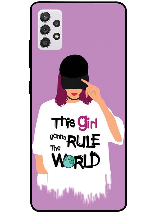 EYE CATCH Protective Case Cover For Samsung Galaxy A52s Smart Series Printed Protective Case Cover for Samsung A52s The Girl Gonna Rule the World  - Image 1