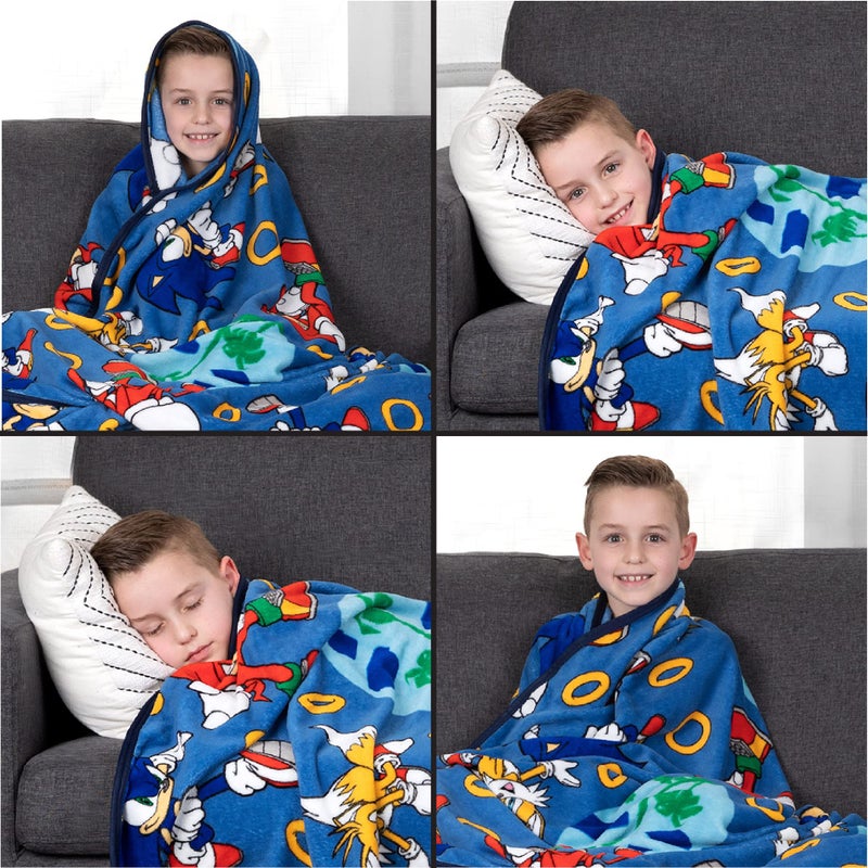 Franco Kids Bedding Super Soft Plush Throw Blanket, 62 in x 90 in, Sonic The Hedgehog, Anime - Image 2