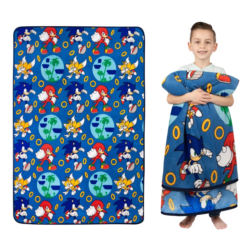 Franco Kids Bedding Super Soft Plush Throw Blanket, 62 in x 90 in, Sonic The Hedgehog, Anime - Image 1