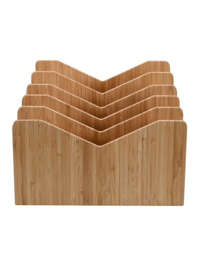 MobileVision Bamboo Paper Holder And Label Organizer Dividers For Office Organization And Storage 5 Wide Dividers For Books Binders Files Boxed Labels And More - Image 5