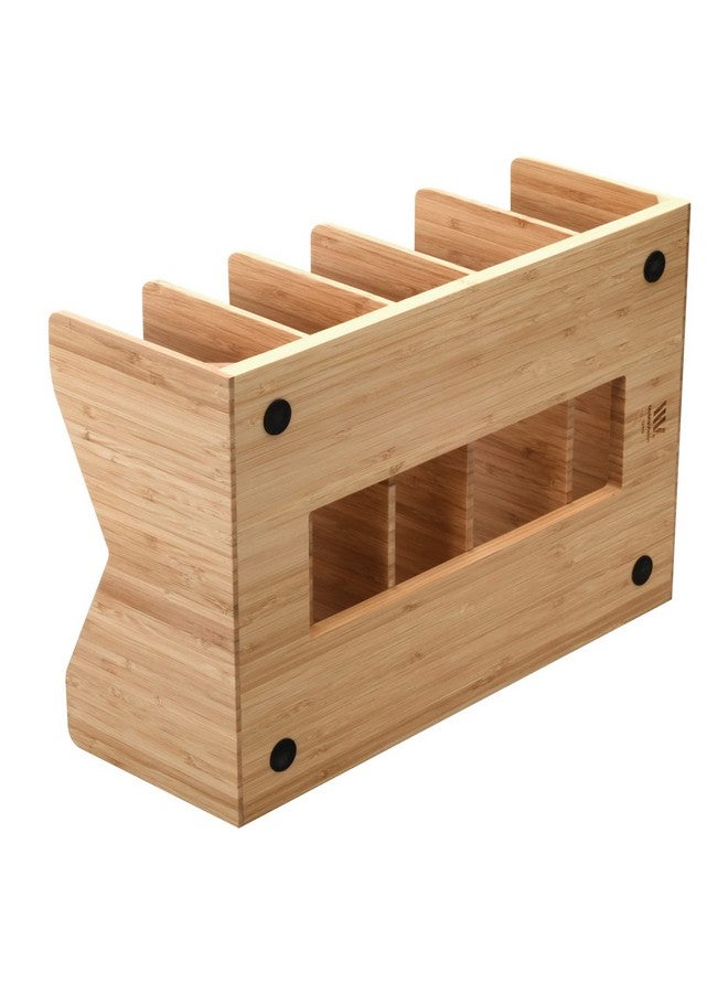 MobileVision Bamboo Paper Holder And Label Organizer Dividers For Office Organization And Storage 5 Wide Dividers For Books Binders Files Boxed Labels And More - Image 3