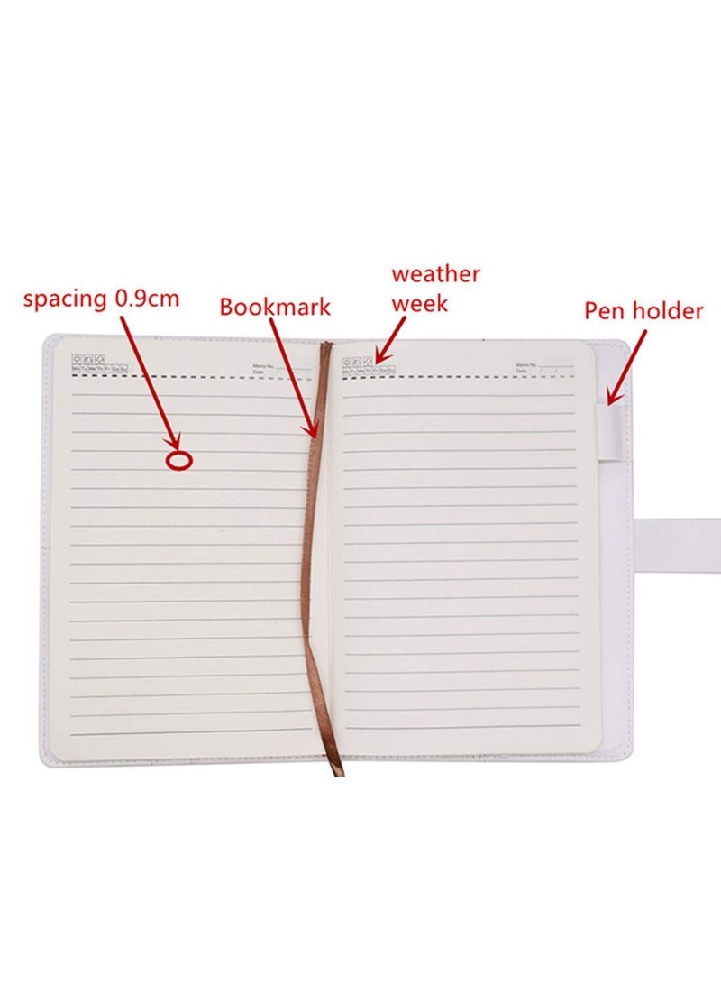 كابتن تيك Password Lock Diary Creative Cute Notebook Digital Lock Notepad A5 with Lock Hand Ledger Student Stationery for Writing Notes and Diary Gifts for Girls - Image 3