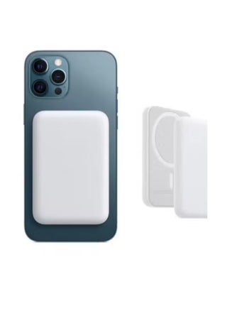 MagSafe Wireless Portable Power Bank for iPhone – 5000mAh Magnetic Battery Pack Compatible with iPhone 14/13/12 Series, Ultra-Slim Pocket Design, Fast Wireless Charging, Strong Magnetic Alignment, LED Indicator, USB-C Input/Output – White - pzsku/Z6AEB35B51EB523F93B6EZ/45/1745475851/f4691a12-1508-4203-b3e4-a79353366b5e