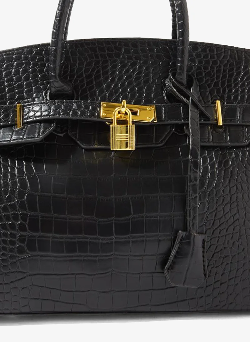 Styli  Dual Strap Handle Bag with Lock Accent for Women | Best Price UAE
