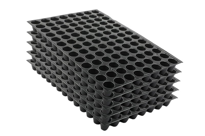 Halsey Germination Seedling Trays -Black,104 Holes Germination Tray for Seedling, Nursery Tray for Plants, Reusable Tray for Garden Plantation (Pack of 100 Trays) - Image 1