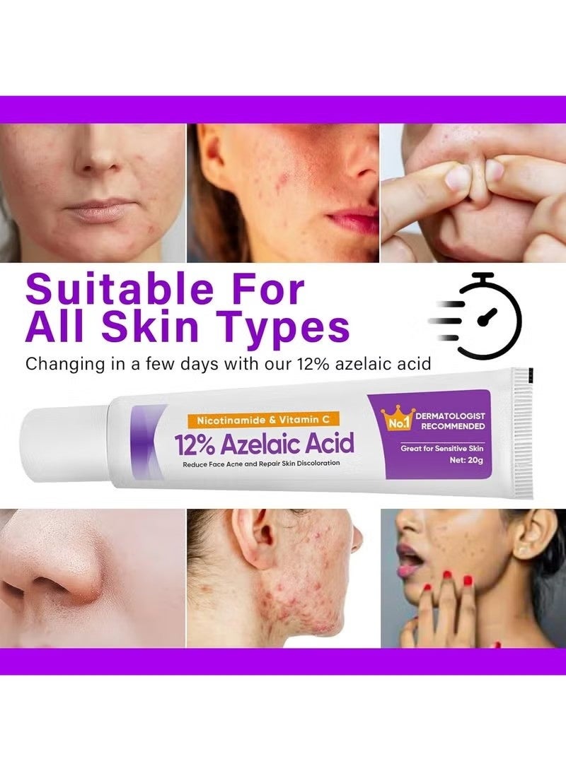 اترجسز مصل حمض ازيلايك، 12٪ حمض ازيلايك، حمض هيالورونيك والنياسيناميد، إحمرار الوجه الإغاثة، ترطيب وتوازن الزمن الزائد، تقليل البقع والحبوب الوردي، للبشرة الحساسة - Image 3