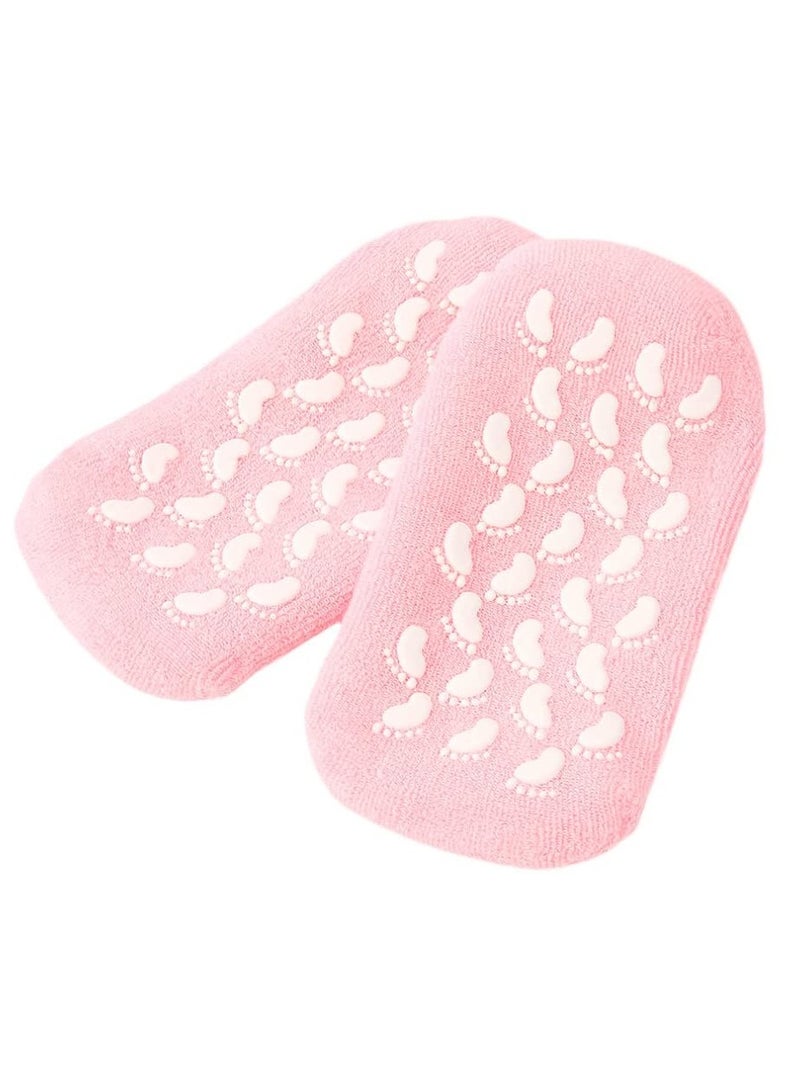 Moisturizing Gel Lined Socks SPA Pedicure Moisturize Soften Heal Foot Heels Helps Repair Cracked Skin and Softens Feet Skin Care Treatment