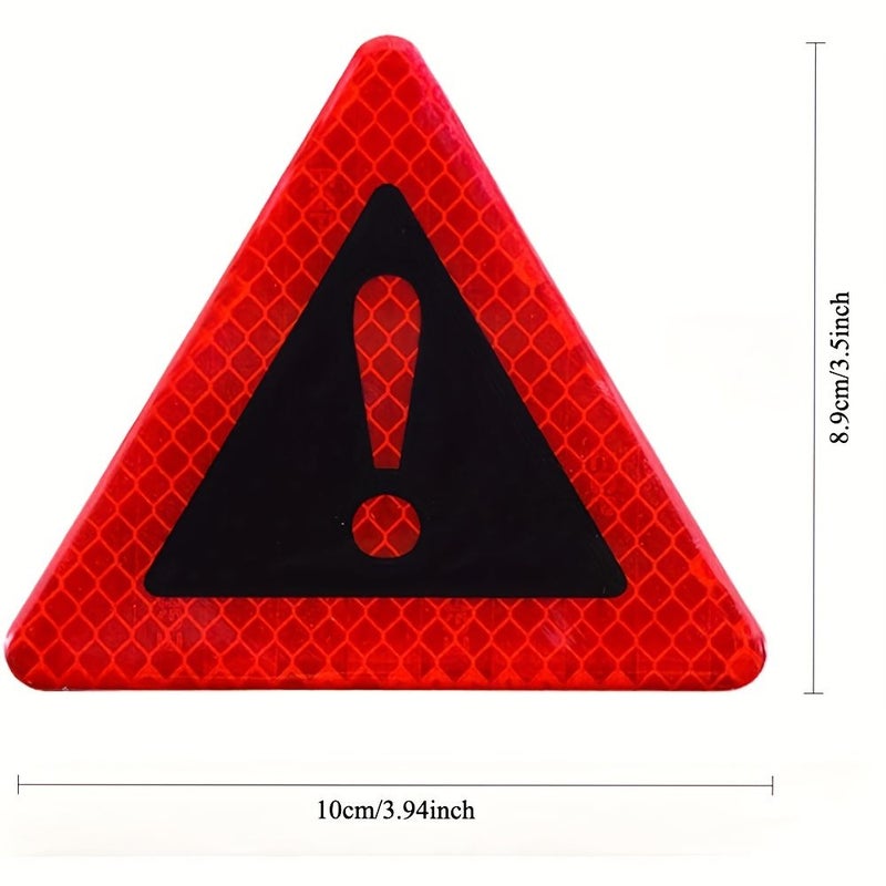 Blue 3pcs Triangular Warning Stickers Super Reflective Durable Outdoor Safety - Image 4
