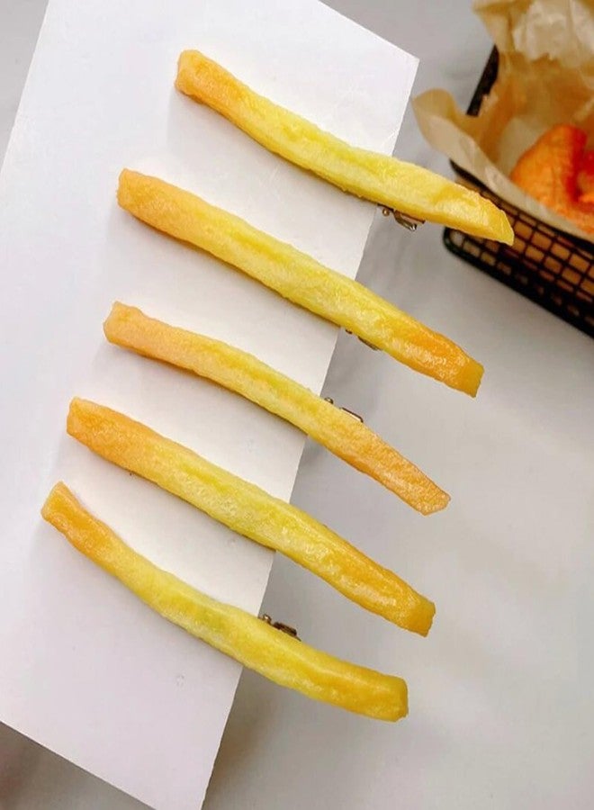 Laugwey Funny Simulated French Fries Small Hair Clips For Girls, 5Pack Imitation Fries Metal Clip Hairpins,Creative Artificial Food Decoration for Woman and Girls - Image 2