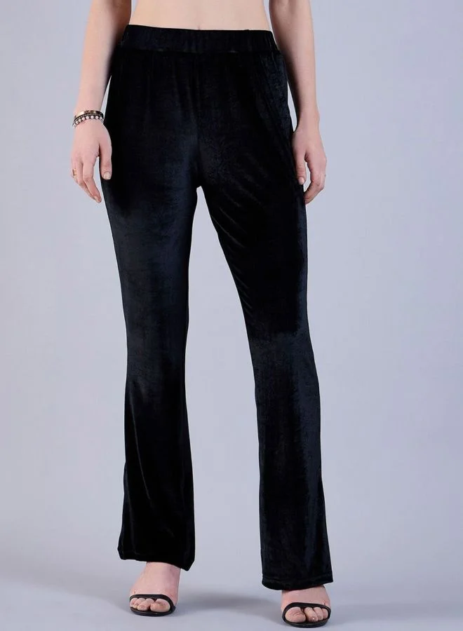 Women Bootcut Solid Mid Rise Bootcut Pant