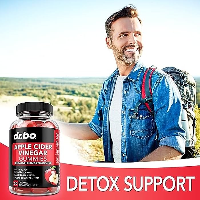 dr.bo ACV Apple Cider Vinegar Gummies - Natural Support for Advanced Weight Loss, Detox, Cleansing, Digestion Plus Gut Health - ACV Gummies Supplements with 1000MG Apple Cider Vinegar Gummy with The Mother - Image 5