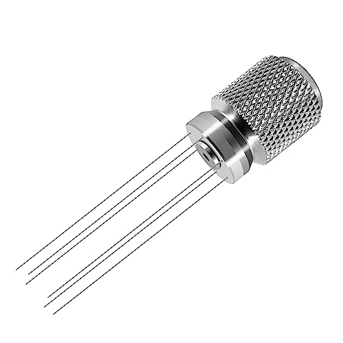 NEOUZA Coffee WDT Distribution Tool Accessories, Aluminum Handle, 0.4mm 6 Stainless Needles, Espresso Powder Stirrer - Image 1
