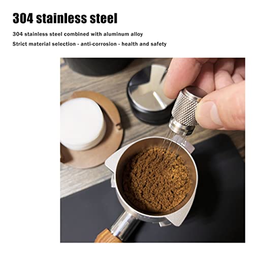 NEOUZA Coffee WDT Distribution Tool Accessories, Aluminum Handle, 0.4mm 6 Stainless Needles, Espresso Powder Stirrer - Image 4