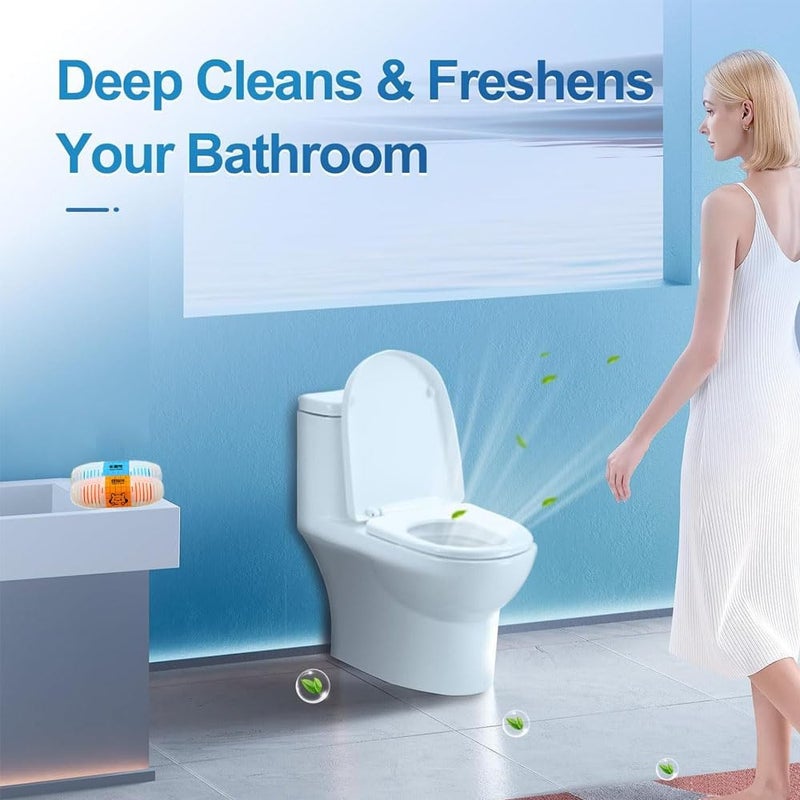 SWIUKPHE 3PCS Toilet Bowl Cleaner, Cleaners Bathroom Deodorizer Bowl Hanging Household Toilet Air Freshener Bathroom Toilet Tank Cleaner for Deodorizing Descaling - Image 4