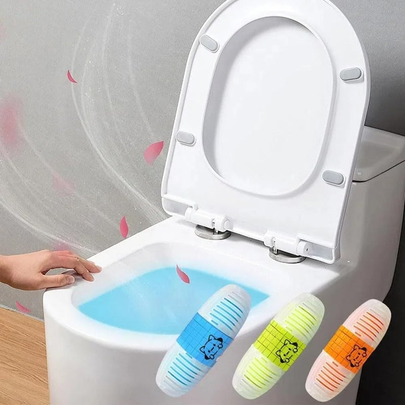 SWIUKPHE 3PCS Toilet Bowl Cleaner, Cleaners Bathroom Deodorizer Bowl Hanging Household Toilet Air Freshener Bathroom Toilet Tank Cleaner for Deodorizing Descaling - Image 1