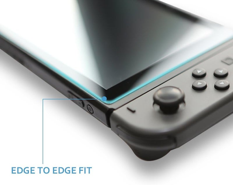 TJ's 2 Pack Screen Protector Tempered Glass for Nintendo Switch Model 2017 6.2", [Works While Docking] - 0.3mm Thickness/Bubble Free/Ultra Clear/9H Hardness/Anti-Scratch/Anti-Fingerprint (Clear) - Image 4