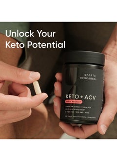 Health & Household Sports Research® Keto Plus Acv Capsules - Diet Support With 500Mg Of Apple Cider Vinegar & 1500Mg Gobhb® Exogenous Ketones - Gluten Free & Keto Certified - 120 Veggie Capsules  - Image 4