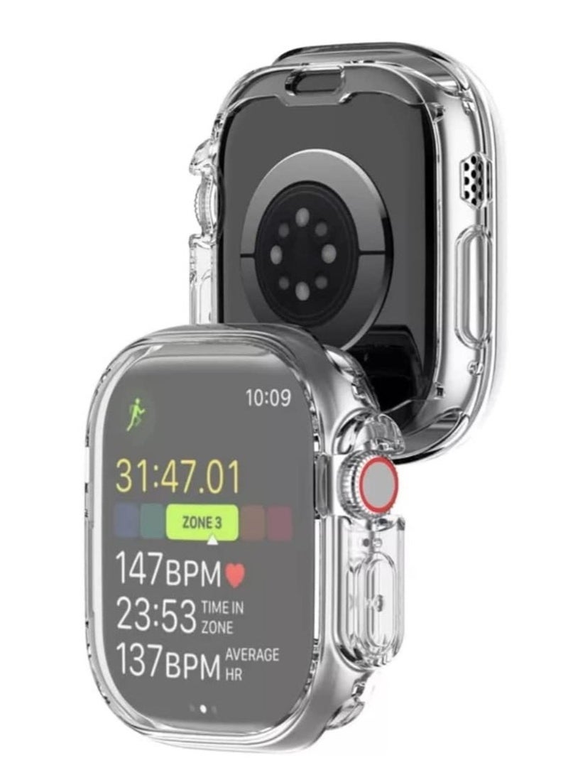 حافظة واقية من مادة TPU HD شفافة رفيعة للغاية لساعة Apple Watch Ultra 2 - 49 ملم السلسلة 9