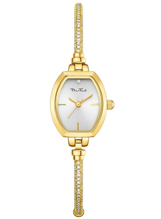 Diaofendi Petite Bracelet Watch for Women, Diamond Dress Analog Watch Waterproof, J-W - Image 2