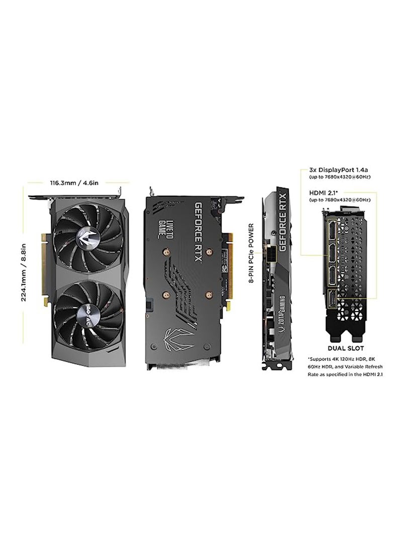 زوتاك بطاقة الألعاب GeForce RTX 3050 بسعة 8GB Twin Edge 8GB - Image 2