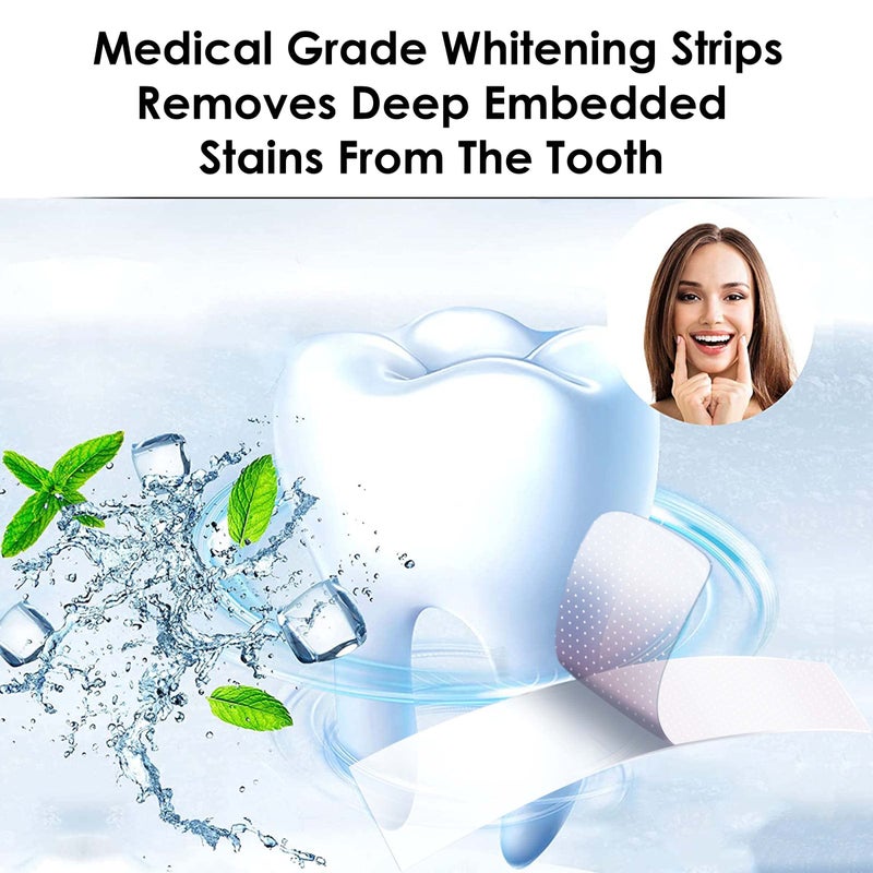 AGARO Dazzle Instant Teeth Whitening Strips, 28 Non-Sensitive White Strips Teeth Whitener, Helps Remove Smoking, Pan Masala, Chewing Tobacco, 28 Strips (14 Stain Removal Treatments) (Mint, 1 Pack) - Image 3