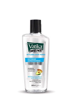 Vatika Naturals Menz Extreme Conditioning Styling Hair Tonic | Almond & Avocado | Healthy & Moisturized Scalp | Revives Dry & Rough - 200ml