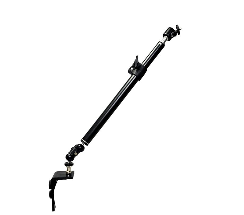 SHOPEE حامل مكتب الكاميرا مع دوران 360°، حامل ضوء طاولة قابل للتعديل من 12" إلى 20"، حامل طاولة مع مشبك C ورأس كرة لبراغي الضوء الدائري وكاميرات DSLR والهواتف للتصوير العلوي - Image 1