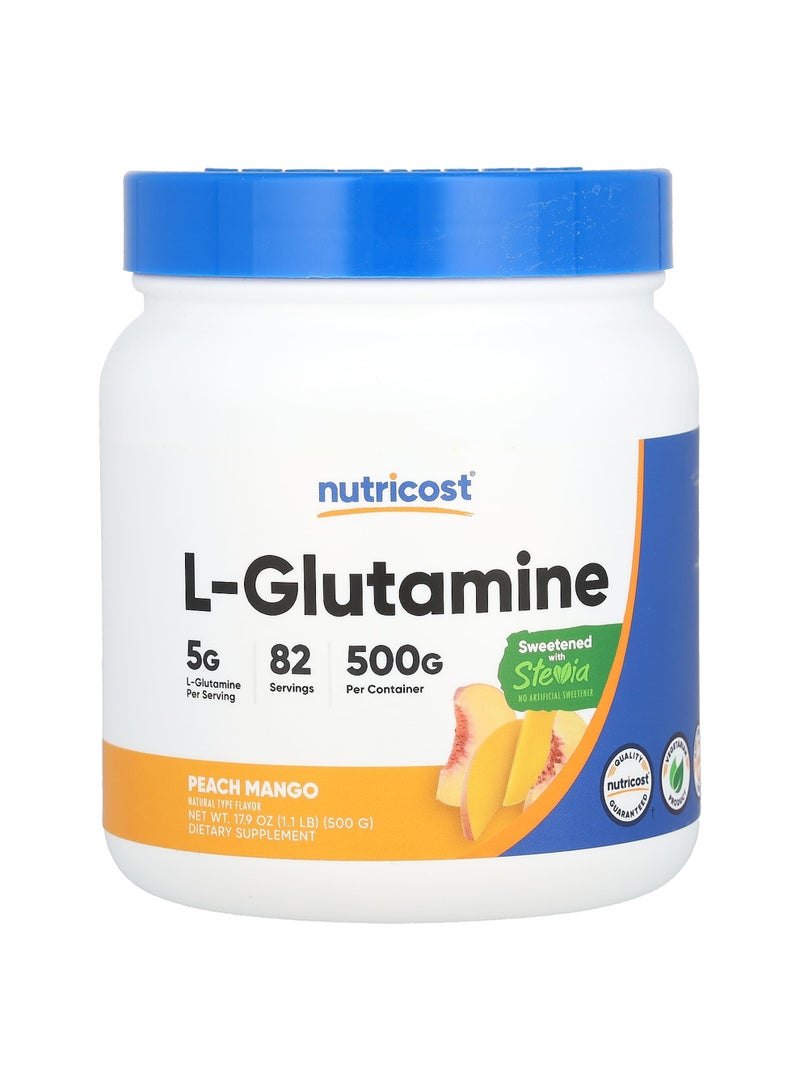 Nutricost L-Glutamine, Peach Mango, 17.9 fl oz (500 g)