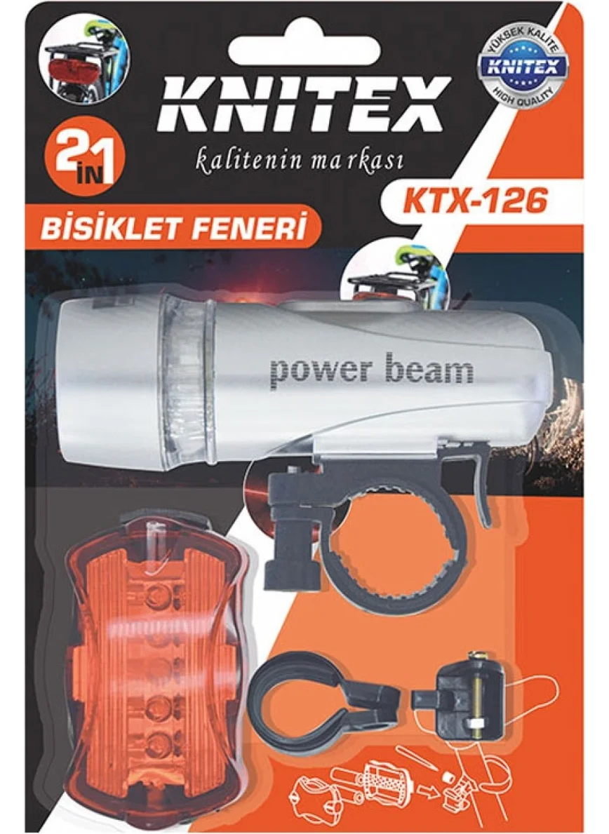 Knitex KTX-126 Bicycle Flashlight Set 2 Li-64