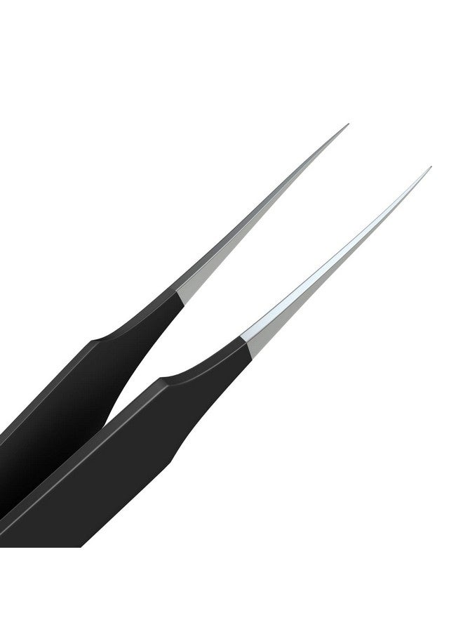 Tweezees Ingrown Hair Tweezers Pointed Tip Blackprecision Stainless Steel Extra Sharp And Perfectly Aligned For Ingrown Hair Treatment & Splinter Removal For Men And Women By Tweezees - Image 2