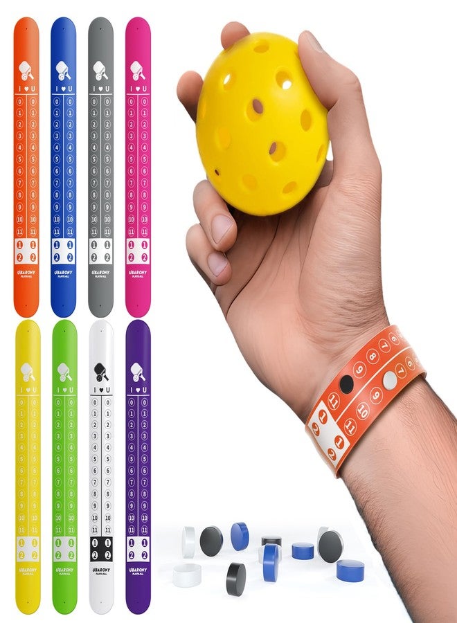 UBARONY Pickleball Score Keeper, 8 Portable Pickleball Scoreboard Counter Scorekeeping Tracker Wristband for Sports Games Indoor & Outdoor Yard, , Ping Pong - Image 1