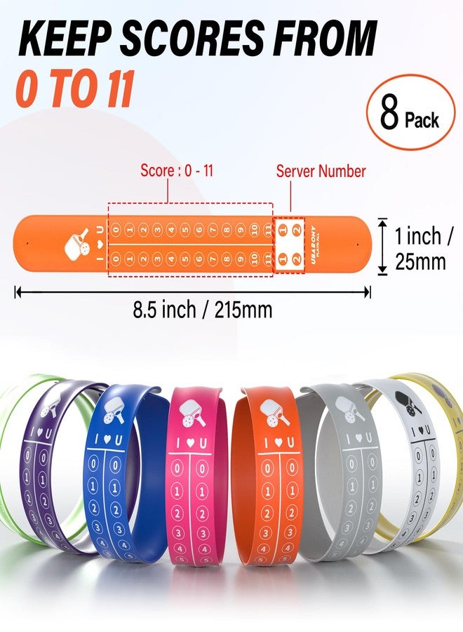 UBARONY Pickleball Score Keeper, 8 Portable Pickleball Scoreboard Counter Scorekeeping Tracker Wristband for Sports Games Indoor & Outdoor Yard, , Ping Pong - Image 3