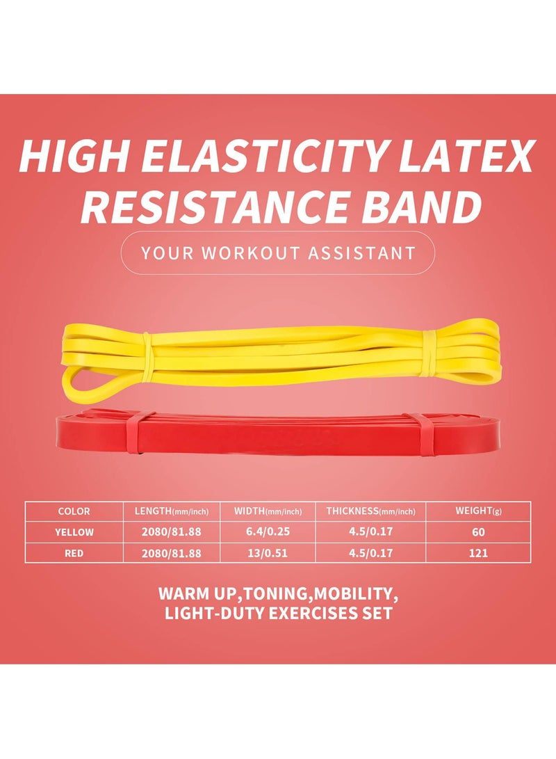CMGTYYD Resistance Band, Set of 2 Pull Up Assistance Bands, Latex Resistance Band Loop for Strength Training, Working Out, Muscle Training, Physical Therapy, Shape Body, Men Women  - Image 4