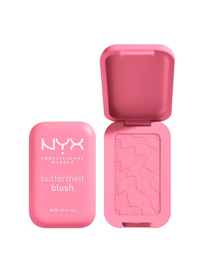 NYX PROFESSIONAL MAKEUP Buttermelt Highlighter Powder Highlighter 12 HR Wear Fade And Transfer Resistant U Butta Werk & Buttermelt Blush, Powder Blush, Up To 12 H Wear, Fade & Transfer Resistant, Butta Together & Lip IV Hydrating Gloss Stain – Hydra-Honey Bundle - Image 3