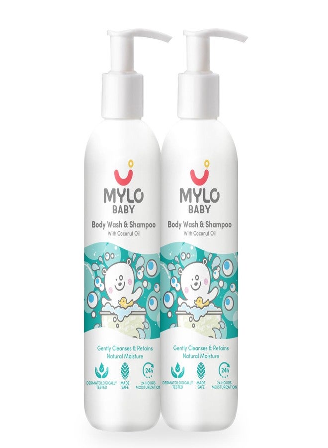 Mylo Baby Body Wash and Shampoo 200 ml | Gentle Cleansing Head-to-Toe | Tear Free Formulation | Made Safe Certified | Dermatologically Tested (200 ml (Pack of 2)) - Image 1