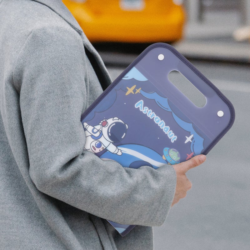 Cartoon Accordion Bag Lovely File Folder A4 File Box Large Capacity Accordion Bag - Image 1