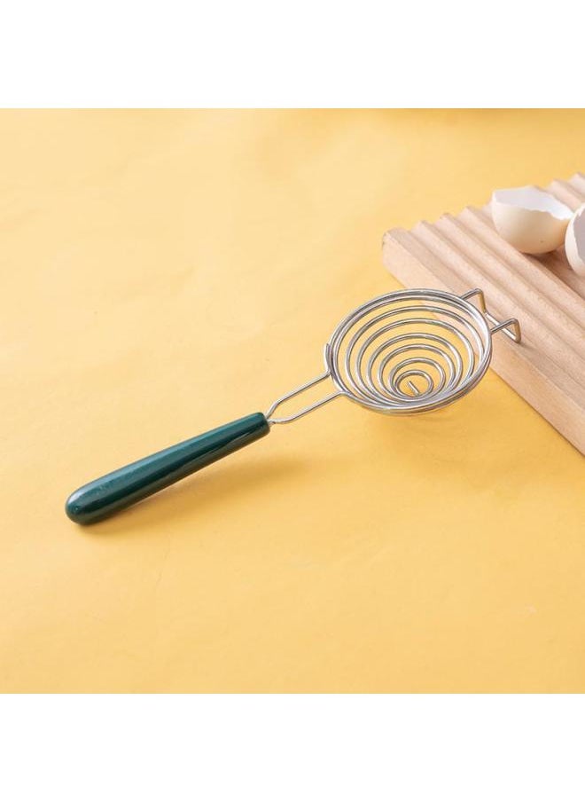 Generic - 蛋清蛋黄分离器不锈钢漏蛋白蛋液烘培分蛋鸡蛋过滤器陶瓷把手-颜色:绿色陶瓷把手分离器 - Image 1