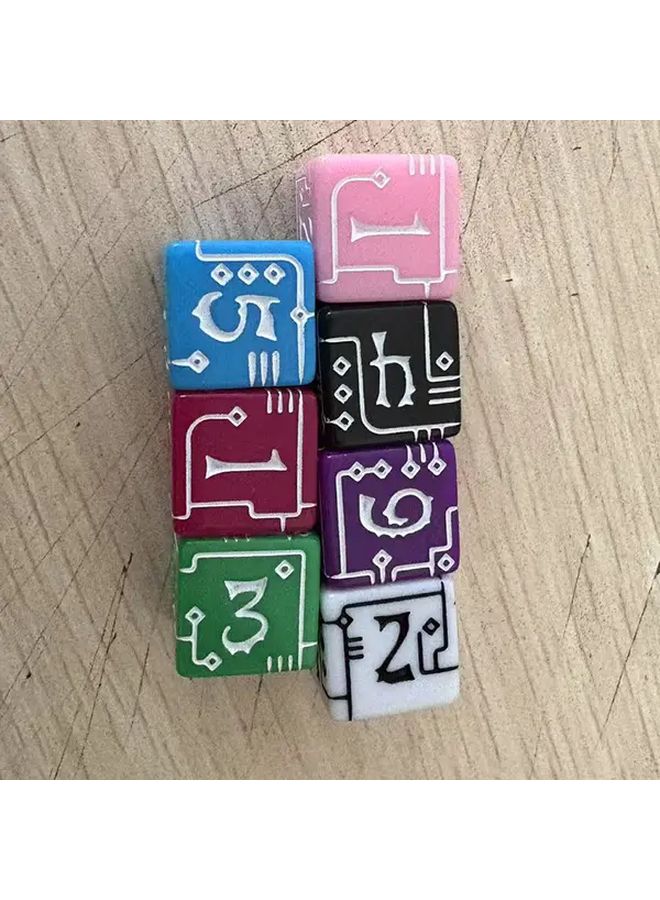 7 قطع مجموعة من النرد الرقمي ذو الطابع الميكانيكي لألعاب الطاولة - Image 2