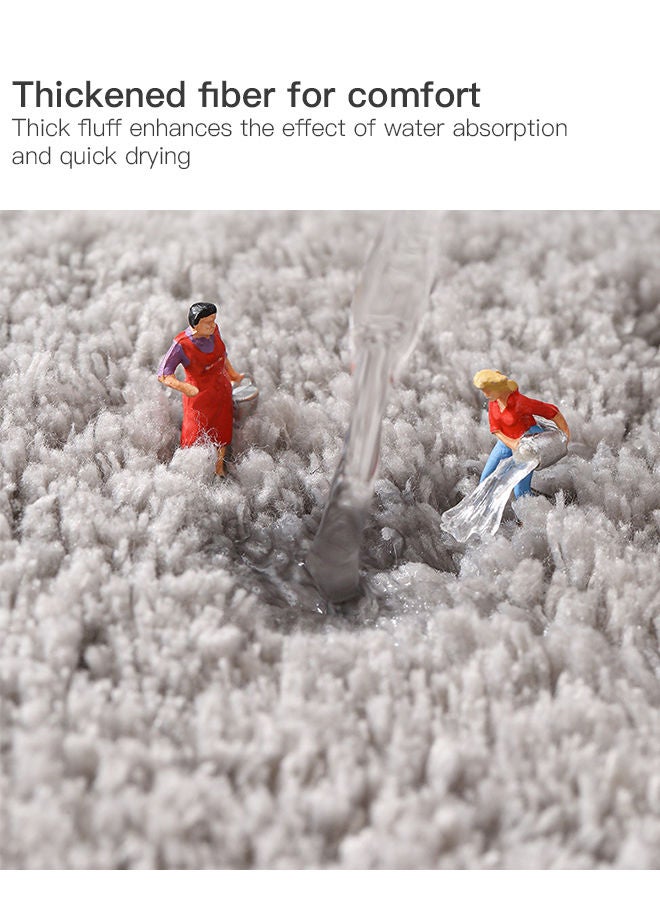 Sharpdo مجموعة حصائر حمام مضادة للانزلاق مكونة من 3 قطع ، مجموعة حصائر المرحاض - Image 3