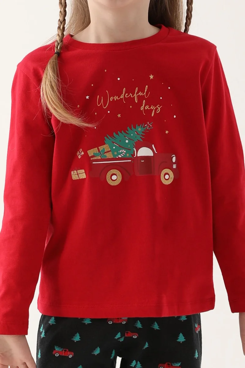 Arnetta Wonderful Days Red Girl Long Sleeve Pajama Set