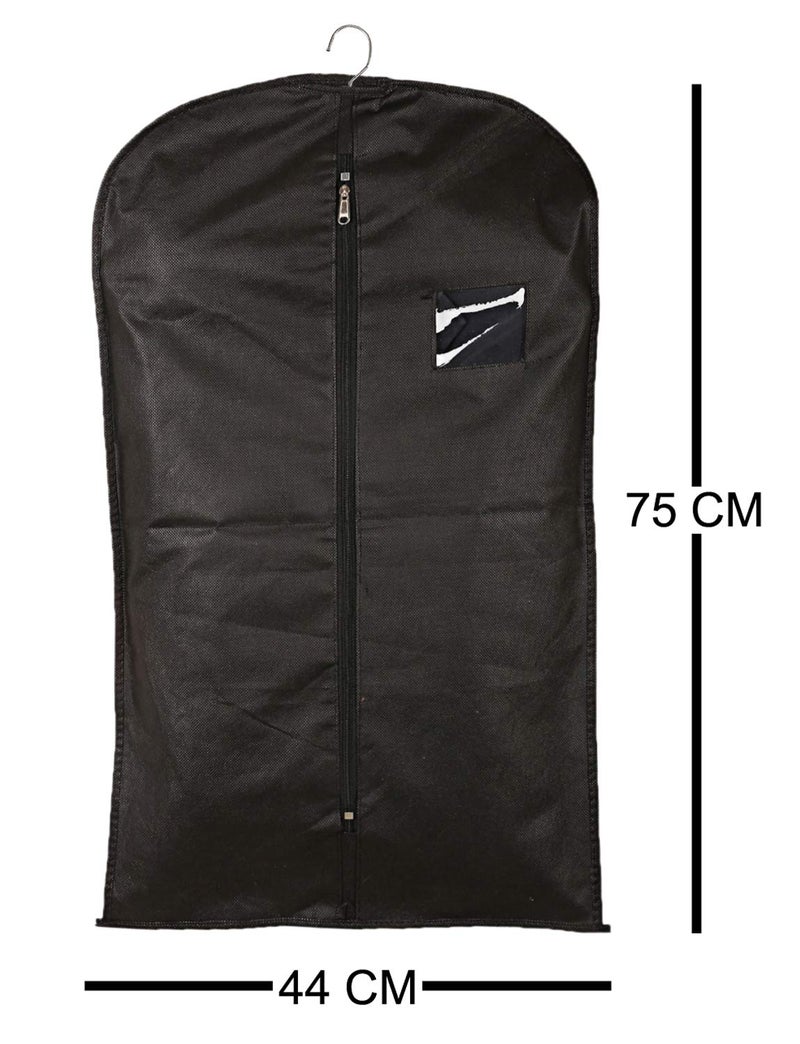 Kuber Industries Non-Woven 2 Pieces Hanging Garment Cloth Cover for Kids (Black) -CTKTC5821 - Image 4
